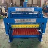 Cangzhou Dixin Galvanized Metal Aluminum Double Layer IBR Trapezoidal Sheet Roof Tile Wall Panel Cold Roll Forming Machine thumbnail-2