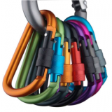 Outdoor Use Safety Locking Carabiner Aluminum D Ring Hiking Swivel Snaps Spring Clips For Camping