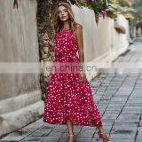 Original Designer Explosion Models 2020 Summer Polka Dot Holiday Style Big Swing Dress Factory Direct Sales thumbnail-2