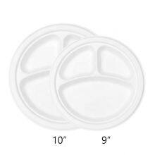 9inch 10 Inch Eco Friendly Disposable Plate Compostable Plates Bamboo Pulp Bagasse thumbnail-1