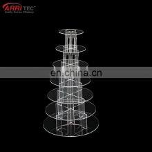 High Quality Customized 7 Tiers Acrylic Wedding Cupcake Display Stand thumbnail-2