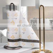Fashion Style Plated Surface Metal Wire Paper Top Quality Tissue Paper Holder for Kitchen Strengthen Pillars Kitchen Roll Holder thumbnail-5