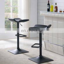 Modern Leather Swivel High Metal Bar Stool For Kitchen thumbnail-1