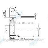 01140 Steel Zinc Plated 110.5mm Door Hinge Truck Body thumbnail-2
