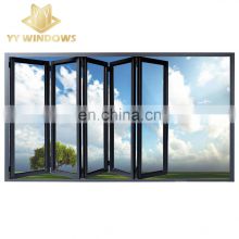 YY Home AS2047 standard soundproof aluminum bi folding glass lowes storm doors