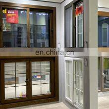 Yekalon Wooden Grain Filmed Oversized Fancy Design UPVC Window Wooden Like Sliding Pvc Window thumbnail-5