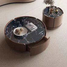 Durable Sintered Stone Table Top Wood Coffee Table thumbnail-2
