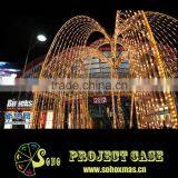 Christmas golden LED light door decoration