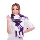 Real Knit Rex Rabbit Fur Scarf Women Winter Warm Natural Fur Shawl