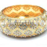 Bangle, Fashion Women Gold Alloy Hinge Crystal Bangle, Bangle Bracelet Jewelry Wholesale PT1553