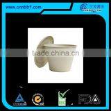 Ecofriendly Wheat Straw Pulp Tableware Disposable 500ml Cups With Lids Set thumbnail-1