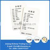 Hangtag of Shoes and Garment