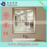 HAOJING factory price 5mm patterned glass mirror with fine polishing edges