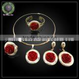 Luxury Red Rose Design African Jewelry Wholesale thumbnail-1
