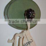 2014 New MDF Distressed Green Bow Tie Hook for Living Room