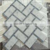High Quality White Marble Carrara White Mosaic for Interior Decoration thumbnail-2