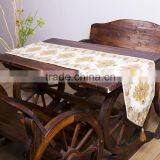 Plus Ladder Flower Hemstitch White Linen Table Runner thumbnail-1