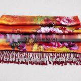 Pure Silk Scarf 2014 Latest Design Fashion Double-layer High Quality Pure Silk Scarf