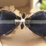 Blue Chiffon Ribbon Hair Clip Hair Accessories Hair Bow Embellishments Wholesale thumbnail-5