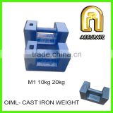 weight class M1 20kg 500kg 1000kg test weights, cast iron test weights, 20kg cast iron weights