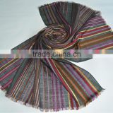 Silk Wool pashmina stripe Shawls