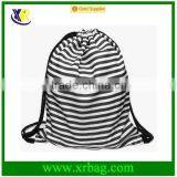 Women Mochila Man Sport Gym Bags Travel Stripe Printed Drawstring Backpack Bag
