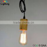 Living Room Lighting E27 Wood Pendant Light Parts