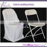 Wholesale Folding Chair Covers Made of White Basic Poly Fabric thumbnail-1