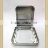 Top Quality Flat Cap Window Tin Box