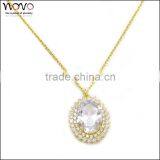 Fashion Handwork Crystal Brass Jewelry Necklace thumbnail-1