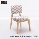 Rural Style Wooden Coffee Shop Chair/ Modern Cloth Art Dining Chair AM-327 thumbnail-1