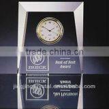 Wholesale Fashion K9 Crystal Glass Pyramid Desk Table Clock thumbnail-3