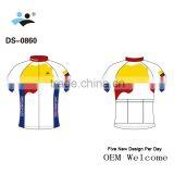 Custom New Design Sportswear Type Yellow Team Cycling Jersey With Plus Size Quick Dry Material thumbnail-1