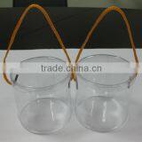 clear plastic bucket