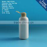 Boston Round 180ml HDPE Bottle With Flip Top Cap, 180ml 6oz HDPE Flip Top Bottle thumbnail-1