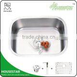 China Manufacture Housestar Stainless Steel Used Washing Mashine Sink Stainless Steel Kitchen Sink With Drain Board - 8047A thumbnail-3