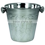 Stainless Steel Ice Bucket with Two Knob