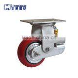 Factory Supply 8 Inches Fixed Spring Shock Absorption Caster Wheel thumbnail-2