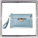 Blue Leather Lock Evening Bag Clutch thumbnail-1