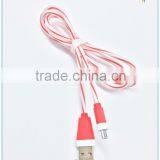 Factory price high quality jelly candy color micro usb charging data cable