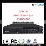 Economical WIFI P2P CIF Realtime 24 Channel DVR With SATA HDD up to 6TB