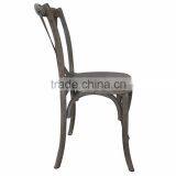 White Washed Stacking Cross X Back Chair thumbnail-3