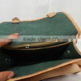 Vintage Leather Messenger Bag With Hand Crafted Embroidery thumbnail-2