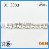 Wholesale Crystal Rhinestone Banding Glass Beaded Chain for Wedding Dress thumbnail-3