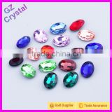 High quality egg shaped crystal fancy glass stone