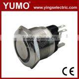 YUMO 22mm JS22F-11 E 1NO 1NC Pin Terminal Momentary Alternate Stainless Steel Meter Waterproof Push Button Switch