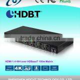 Super Quality HDBaseT 4x4 HDMI Matrix Over CAT5e/6/7 With RS-232, IR, TCP/IP,Ethernet