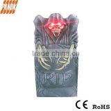 Halloween polyfoam tombstone with red Led eyes for Halloween decoration