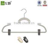 Velvet Flocked Pant Hanger With Clips thumbnail-1