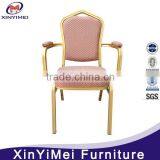 Metal Tube Hotel Armchair With Fabric XYM-L97-1 thumbnail-1